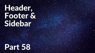 Header, Footer & Sidebar | WordPress Theme Development Part 58 | Tech Tian