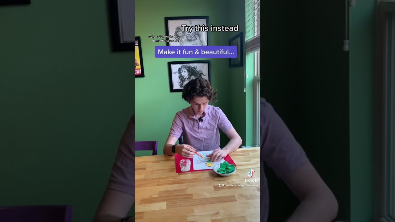 Tearing Items in Dementia. It is a sensory need & calms the brain. Make it a meaningful activity.