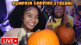 🎃SPOOKtober🎃PUMPKIN CARVING STREAM🥳! w/@jahmelgaming