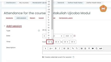 Cara Menyisipkan Daftar Hadir Baru di Aktivitas Attendance Moodle