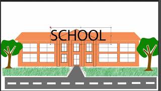 Drawing A School Building.