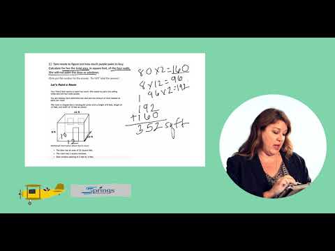 Math Performance Tasks - Let's Paint a Room, Question 2