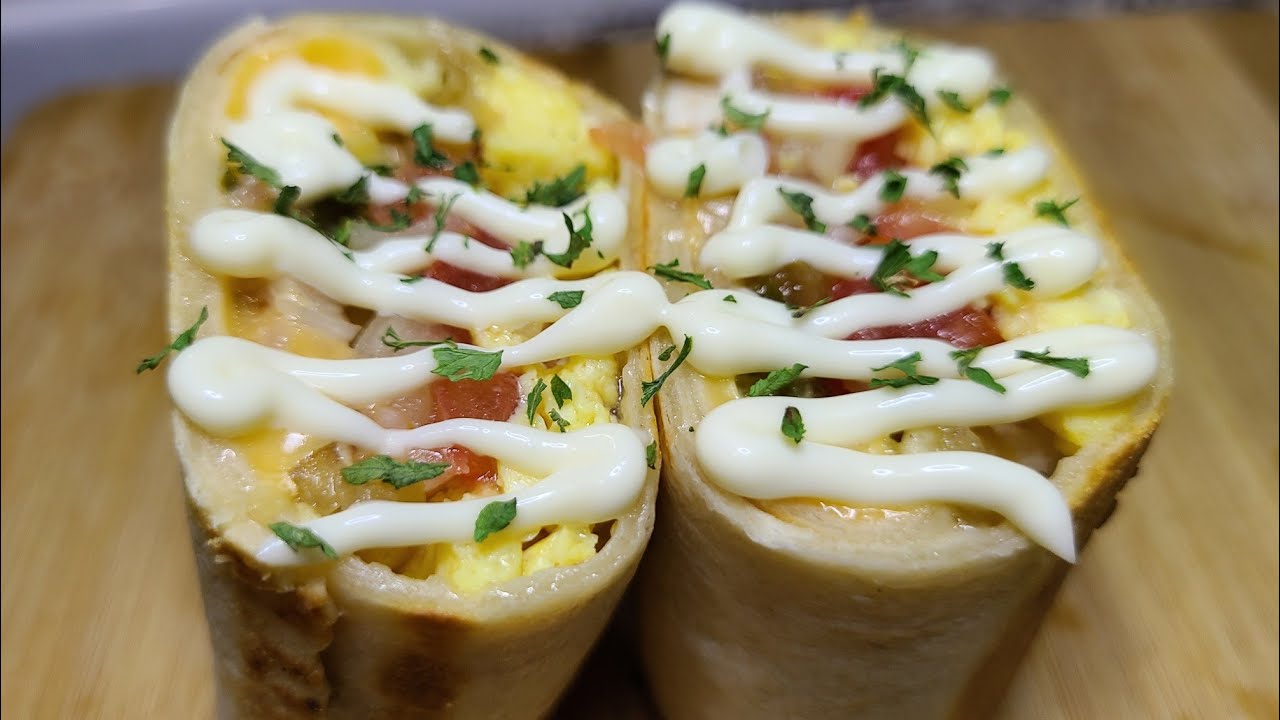 Best egg and bacon Burrito Recipe a delicious day Pinoy Cook YouTube