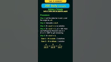 Solving a Triangle using Two Side and an Opposite Angle #jeedailyconcepts #trigonometry