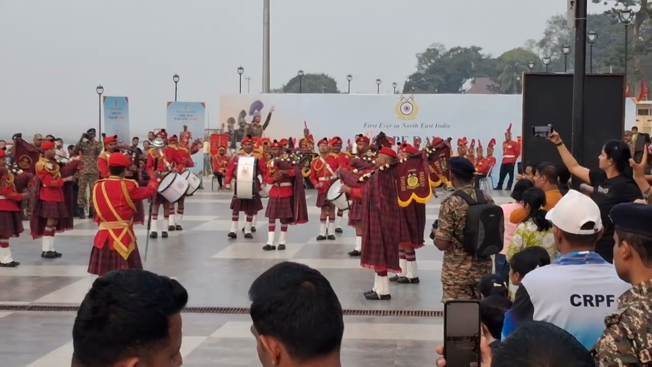 The crpf band  performed near the bramaputra river in Guwahati 👍👍