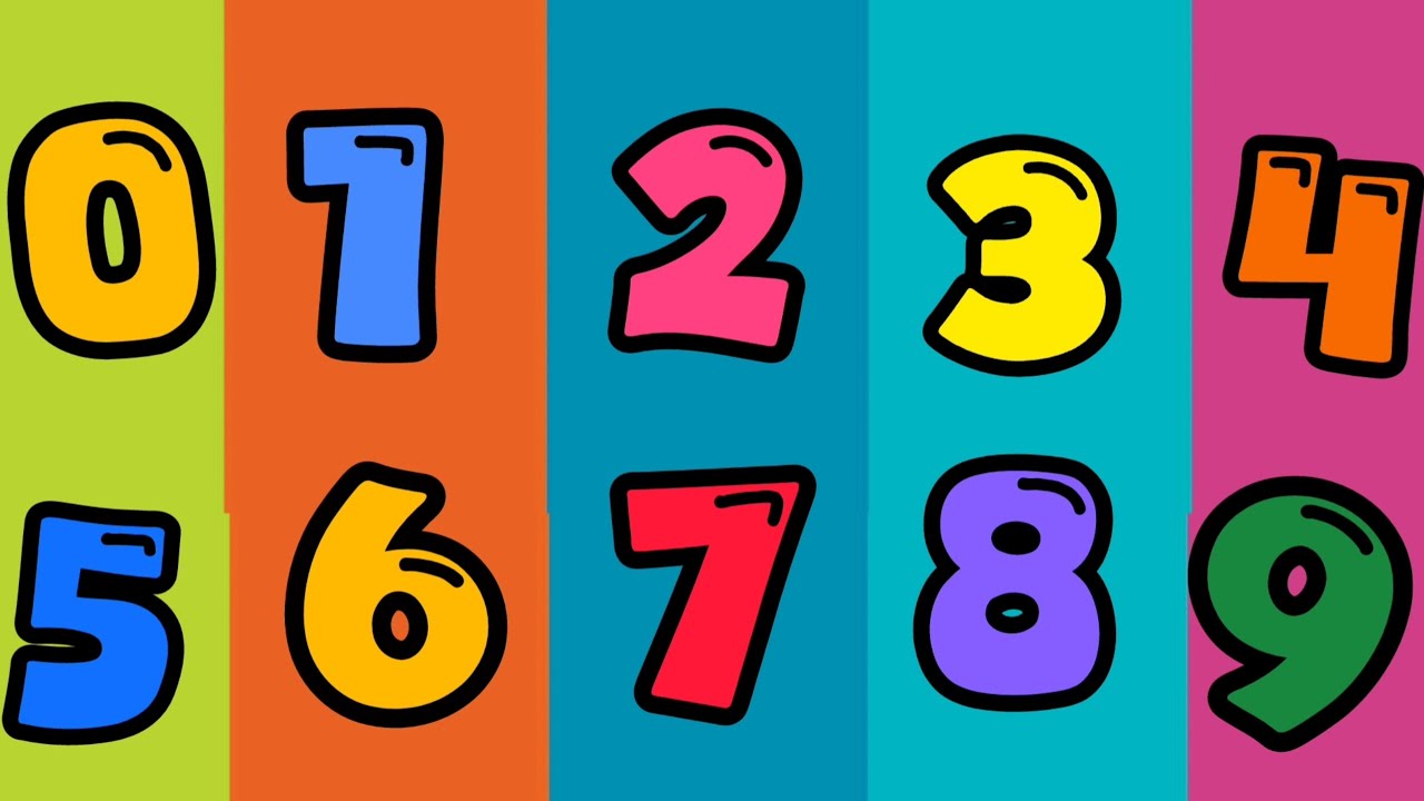 Learn and color numbers 0 to 9 with Happy brain kids learning - YouTube