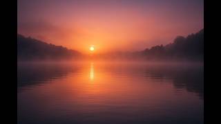 Mystic Sunset Lake Mist 🌅🌫 Soft Reflections & Calm Colors | ASMR Nature