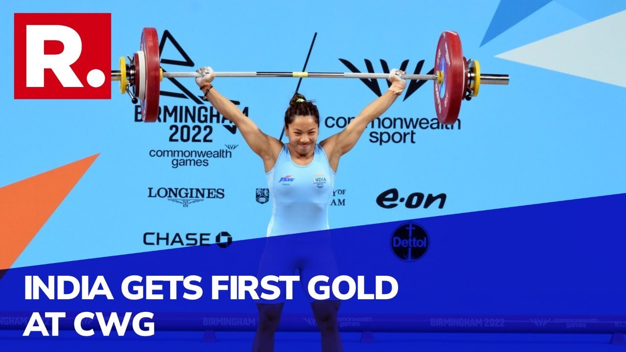 CWG 2022 Mirabai Chanu Clinches Indias 1st Gold Medal; Wins Womens 49kg Weightlifting