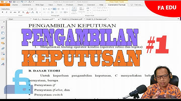 FA EDU | Pengambilan Keputusan - IF ELSE (Bag. 1)