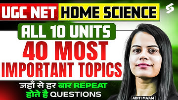 UGC NET Home Science Preparation 2025 | UGC NET Home Science Important Topics By Aditi Mam