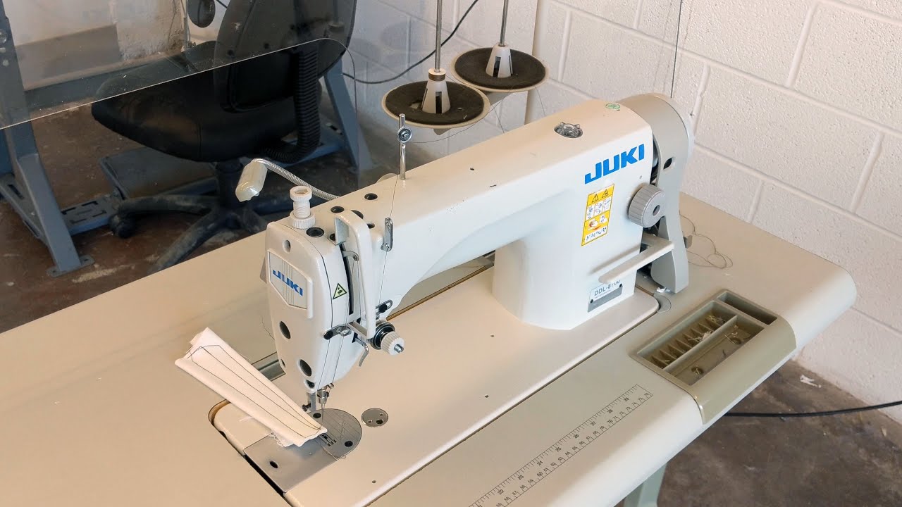 How to Thread Juki Industrial Sewing Machine - Juki DDL 8700 - YouTube
