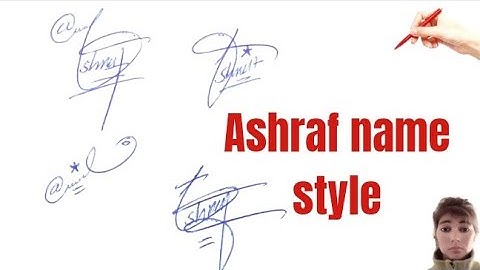 Ashraf name style#name signature with arooj