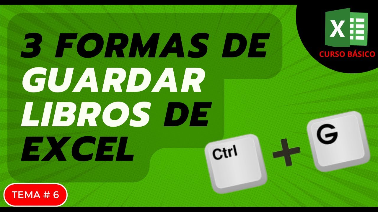 ️🟡 Como Guardar un Libro de Excel - 🟢Curso Básico de EXCEL - YouTube