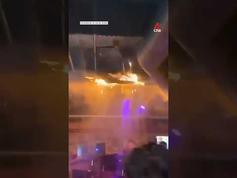 Moment deadly fire started at Swiss ski resort bar, killing 40
