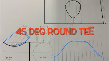 Parallel line development - 45 Degree Round Tee, paper layout