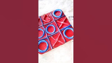 How to make tic-tac-toe game with mouldit clay 😱 easy diy with clay #shorts #clay