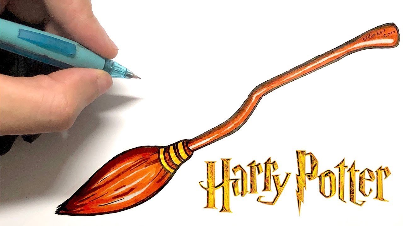 HOW TO DRAW NIMBUS 2000 FROM HARRY POTTER 