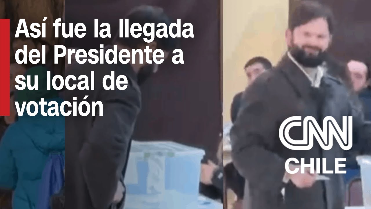 Así fue la llegada del Presidente Boric a su local de votación en Punta ...