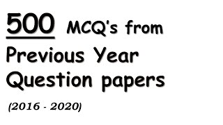 500 MCQ's from Previous Year Question Papers (JE) (2016-2020) | Civil Engineering