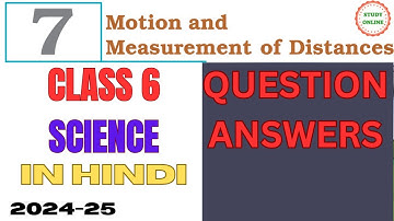 NCERT Solution Class 6 Science Chapter 10 Motion and Measurement