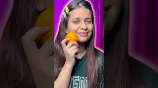 Makeup Using Orange🍊(नारंगी)😂😅#funnymakeup #funnychallenge #makeupchallenge #challengevideo #fun