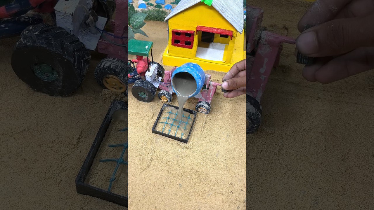 Tractor wala video | cement mini machine￼ construction video |