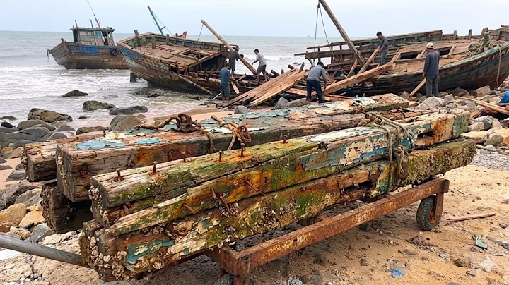 The Incredible Process of Turning Old Train Sleeper Difficult Wood into High-Value Product Furniture