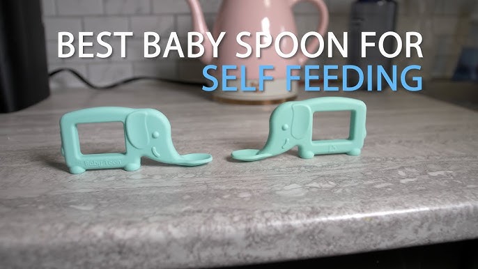 Munchkin The Baby Toon Silicone Teething Spoon-Green Elephant BPA