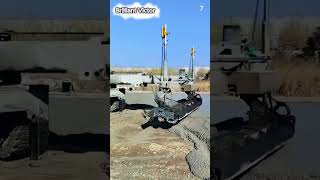 Leveling cement on the ground with advanced equipment #shorts