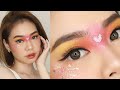 colourful festive makeup look🍋💕 //makeup art //bahasa indonesia