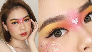 colourful festive makeup look🍋💕 //makeup art //bahasa indonesia