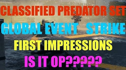 IS THE CLASSIFIED PREDATOR OP? FIRST IMPRESSIONS/ THE DIVISION