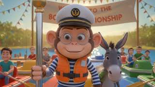 Super Monkey Camping Disaster 😂🏕️ | Flying Tent Chaos | 3D Cartoon Animation