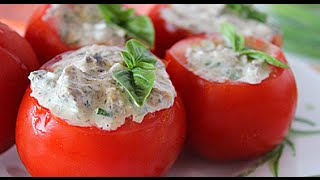 Фаршированные помидоры быстрая закуска на стол. Фаршированные помидоры быстрая закуска на стол.