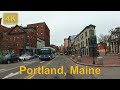 Driving in downtown portland maine  4k60fps