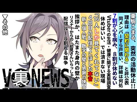 Vtuber、実はウラでこんな事してました～寝て治るは嘘、編～