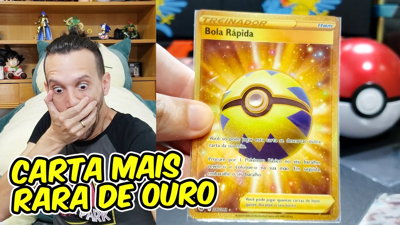 ÉPICO! A CARTA DE OURO MAIS RARA da Coleção ESPADA ESCUDO Sword and Shield  QUICK BALL