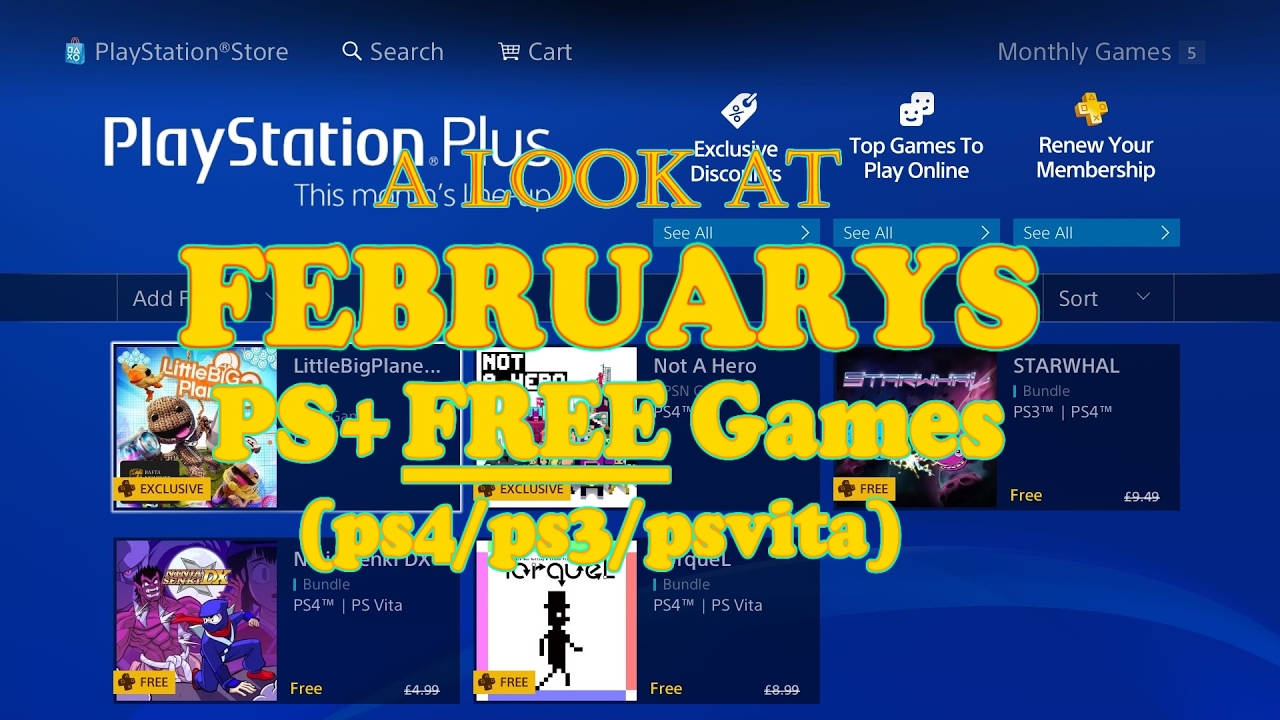 A Look At PS+ FREE games for February (PS4/PS3/PSvita) YouTube