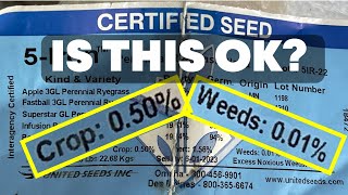 I Thought I Was Buying 100% PURE Grass Seed.  But Got This Instead For $300!!!