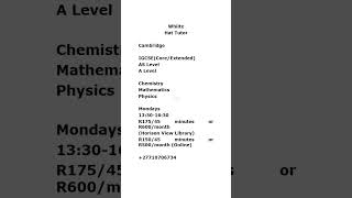 WhiiteHat Tutor Johannesburg Cambridge