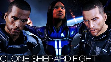 Mass Effect 3 - Clone Shepard Fight (All Characters/Dialogue/Male/Citadel DLC)