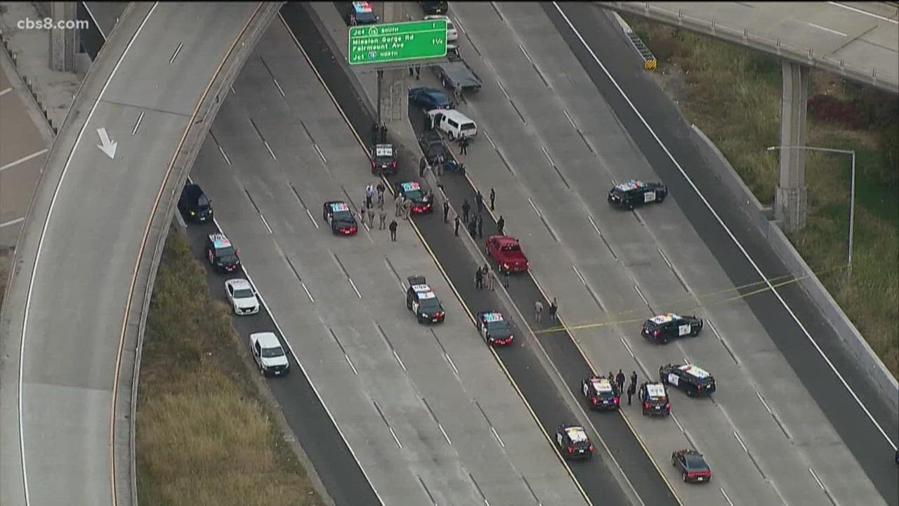 CHP officer shot on San Diego freeway in serious but stable condition, suspect in custody