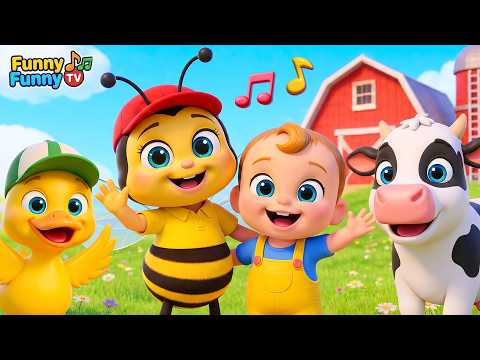 Abejita Chiquitita 🐝 El Patito 🐥 La Vaca 🐮 | Canciones Infantiles de la Granja | Funny Funny TV