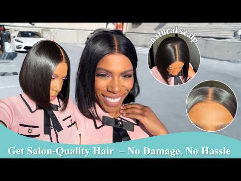 Can You Wear a Bob Without Glue and Still Get Perfectly Smooth Hair? Yes – Here’s How✨MyFirstWig