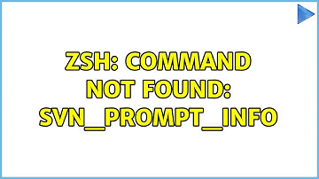 Ubuntu: zsh: command not found: svn_prompt_info