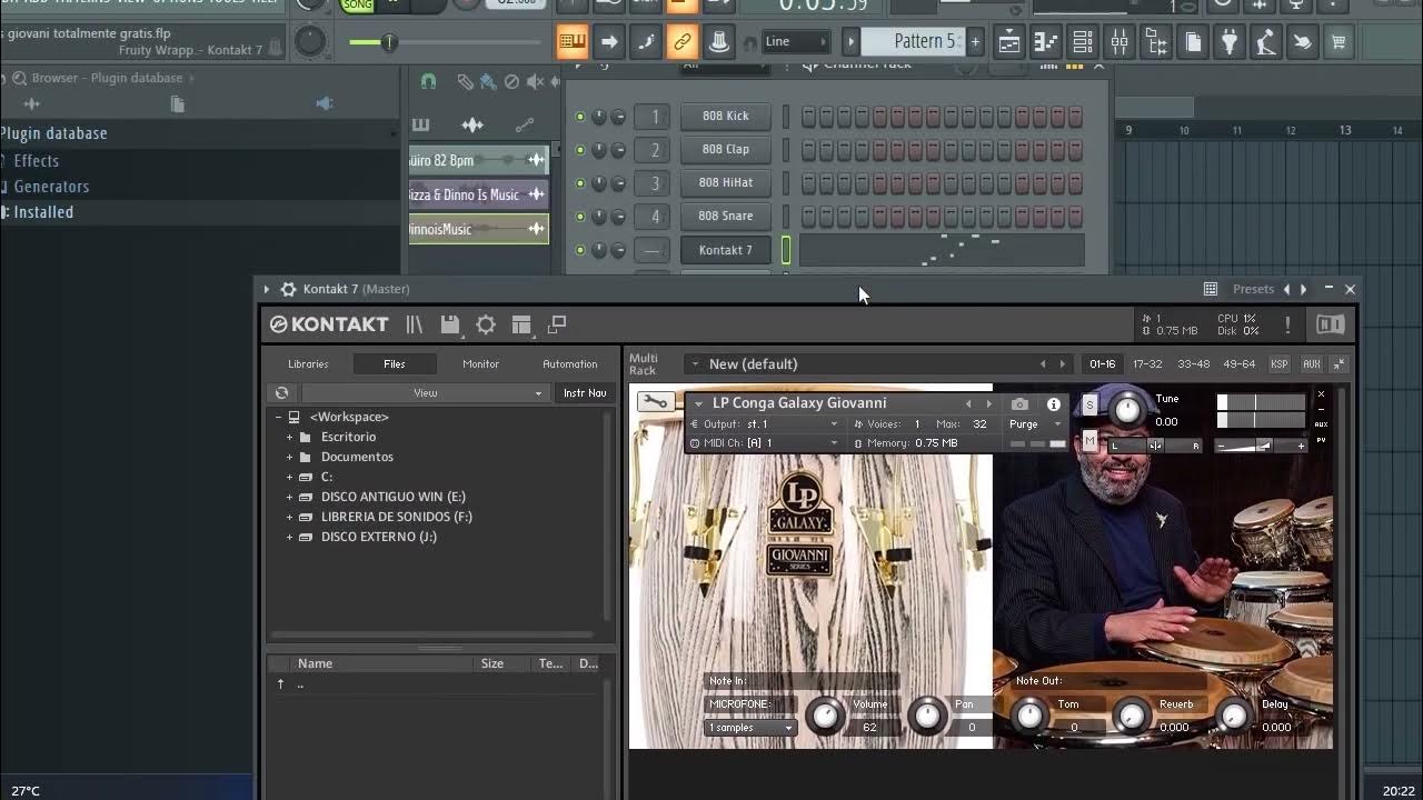 Samples Congas Lp Galaxy Giovanni (Kontakt) YouTube
