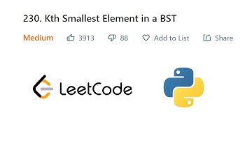 Kth Smallest Element In A BST | Leetcode | Python | Love Babbar DSA Cracker Sheet-Recursive Approach