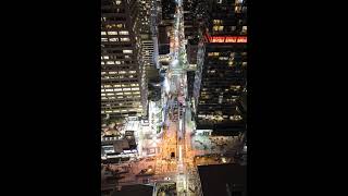 Toronto Night Hyperlapse - Yonge & Eglinton - Aerial Drone Footage 4k
