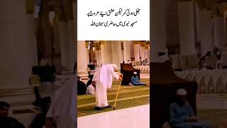 A Humble Visit Elderly Man Arrives At The Prophets Mosque With Devotion