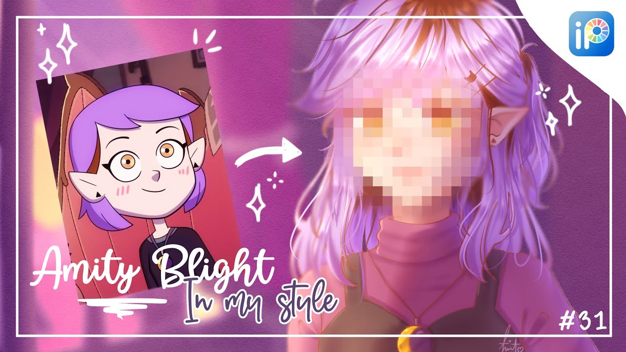 𖦹⭒𝅄ᨳ Amity Blight From The Owl House Fanart ᣞ۪ Speed Paint 𖥻31 ...